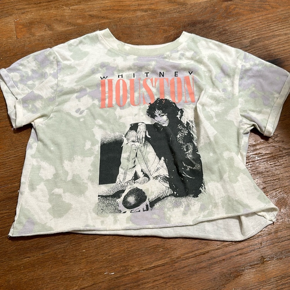 Girls Whitney Houston cropped tee